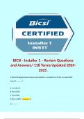 BICSI - Installer 1 – Review Exam Containing 118 Questions and Answers/2024-2025