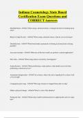 Indiana Cosmetology State Board Certification Exam Questions and  CORRECT Answers