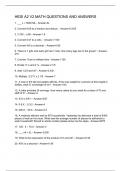 HESI A2 V2 MATH QUESTIONS AND ANSWERS