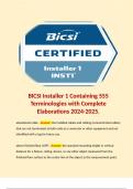 BICSI Installer 1 Containing 555 Terminologies with Complete Elaborations 2024-2025.