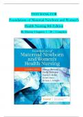 TEST BANK For Foundations of Maternal-Newborn and Women's Health Nursing 8th Edition by Sharon Smith Murray, Emily Slone McKinney, Complete Chapter 1 - 28, Newest Version