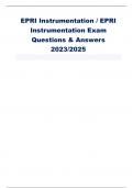 EPRI Instrumentation / EPRI  Instrumentation Exam  Questions & Answers  2023/2025