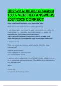 BEST REVIEW Qlik Sense Business Analyst 100% VERIFIED ANSWERS  2024/2025 CORRECT