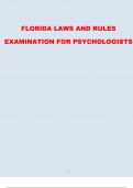 FLORIDA LAWS AND RULES  EXAMINATION FOR PSYCHOLOGISTS 2 / 13