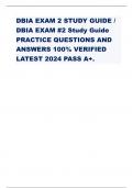 DBIA EXAM 2 STUDY GUIDE / DBIA EXAM #2 Study Guide PRACTICE QUESTIONS AND  ANSWERS 100% VERIFIED LATEST 2024 PASS A+.