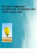 NST1502 Assignment 2 (COMPLETE ANSWERS) 2024 - DUE 18 June 2024