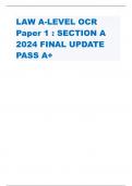 LAW A-LEVEL OCR  Paper 1 : SECTION A 2024 FINAL UPDATE  PASS A+