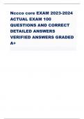 Nccco core EXAM 2023-2024  ACTUAL EXAM 100  QUESTIONS AND CORRECT  DETAILED ANSWERS  VERIFIED ANSWERS GRADED  A+