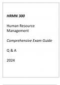 (UMGC) HRMN 300 Human Resource Management Comprehensive Exam Guide Q & A 2024