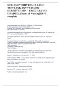 RELIAS DYSRHYTHMIA BASIC  TESTBANK ANSWERS 2024  DYSRHYTHMIA – BASIC A&B (A+  GRADED), Exams of Nursing|100 %  complete  2nd Degree Heart Block (Mobitz II) - ansRare, but more serious  Sudden appearance of a nonconducted P-wave  P-waves are nl, but some a