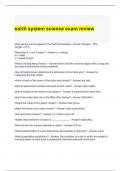 earth system science exam review 2024 questions and answers