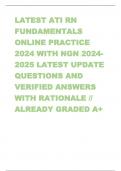 LATEST ATI RN FUNDAMENTALS ONLINE PRACTICE 2024 WITH NGN 2024 2025 LATEST UPDATE QUESTIONS AND VERIFIED ANSWERS WITH RATIONALE // ALREADY GRADED A+