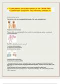 COMPONENTS AND SUBDIVISIONS OF THE CNS & PNS. EXAM REVIEW QUESTIONS AND ANSWERS, GRADED A+/