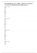 NIH STROKE SCALE - NIHSS - GROUP A-F PATIENT 1-6 (TEST ANSWERS)TEST BANK Graded A+