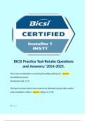 BICSI Practice Test-Retake Questions and Answers/ 2024-2025.  