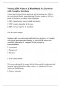 Nursing 1200 Midterm & Final Study Set Questions with Complete Solutions