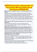 NR548-Psychiatric Assessment for Psychiatric-Mental Health Nurse Practitioner PMHNP-BC