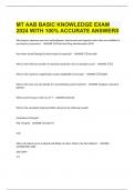  MT AAB BASIC KNOWLEDGE EXAM 2024 WITH 100% ACCURATE ANSWERS