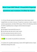 West Coast EMT Block 3 Exam 2024 Expected Questions and Answers (Verified by Expert)