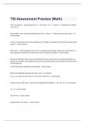 TSI Assessment Practice (Math) exam questions and 100% correct answers 2024