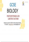 GSCE Bio Photosynthesis