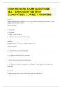 NEHA REHS/RS EXAM QUESTIONS|TEST BANK|VERIFIED WITH GUARANTEED CORRECT ANSWERS