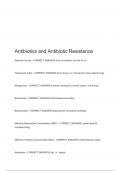 Antibiotics and Antibiotic Resistance