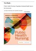 Test bank - public health nursing: Population-Centered Health Care in the Community  11th edition (Stanhope,2024), Latest Edition || All Chapters