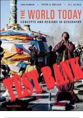 TEST BANK THE WORLD TODAY CONCEPTS AND REGIONS IN GEOGRAPHY, 7TH EDITION, JAN NIJMAN, PETER O. MULLER, HARM J. DE BLIJ