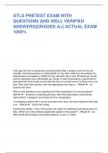 ATLS PRETEST EXAM WITH QUESTIONS AND WELL VERIFIED ANSWERS[GRADED A+] ACTUAL EXAM 1000%