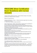 PROCORE Silver Certification Exam Questions with Correct Answers 