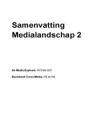 Samenvatting Medialandschap 2