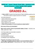 NURS 581 - Exam 2 Study Guide 2024. Questions With Correct Answers. Latest Update 2024 update. Guaranteed.