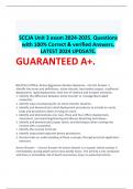 SCCJA Unit 3 exam 2024-2025. Questions with 100 Correct & verified Answers. LATEST 2024 UPDSATE.