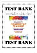 Test Bank For Fundamentals of Nursing - Vol 2: Thinking, Doing, and Caring 4th Edition by Wilkinson, Judith M,Treas, Leslie S.||All Chapters 1-46||Complete Guide A+