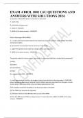 EXAM 4 BIOL 1001 LSU QUESTIONS AND ANSWERS WITH SOLUTIONS 2024