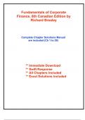 Solutions for Fundamentals of Corporate Finance, 8th Canadian Edition Brealey (All Chapters included)