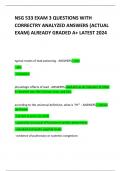 NSG 533 EXAM 3 QUESTIONS WITH CORRECTRY ANALYZED ANSWERS (ACTUAL EXAM) ALREADY GRADED A+ LATEST 2024       