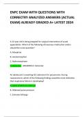 ENPC EXAM WITH QUESTIONS WITH CORRECTRY ANALYZED ANSWERS (ACTUAL EXAM) ALREADY GRADED A+ LATEST 2024        