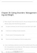 Chapter 30- Eating Disorders- Management ing and Weight