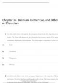 Chapter 37- Delirium, Dementias, and Other ed Disorders