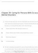 Chapter 39- Caring for Persons With Co-occu mental disorders