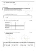 Wiskunde test: goniometrische cirkel