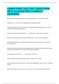 CBSPD PRACTICE TEST QUESTIONS WITH GUARANTEED CORRECT ANSWERS