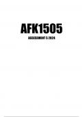 AFK1505 ASSESSMENT 5 2024 (891382) - DUE 1 August 2024