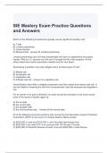 SIE Mastery Exam Practice Questions and Answers