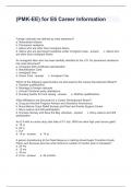 (PMK-EE) for E6 Career Information Questions and Answers 100% correct