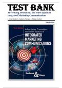 Advertising, Promotion, and other aspects of Integrated Marketing Communications, 10th Edition, J. Craig Andrews, Terence A. Shimp-Test Bank