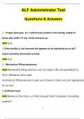 ALF Core Administrator Test (2024/2025) Newest Questions and Answers (Verified Answers)