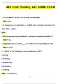 ALF Core Administrator Test BUNDLED ALF Core Exam 2024 with 100% correct answers